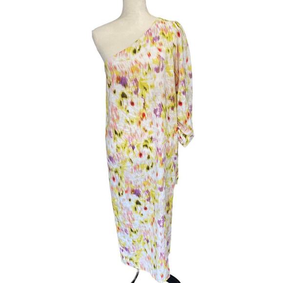 Linen Blend Dress One Shoulder | Future Collective | Small - Picture 11 of 11